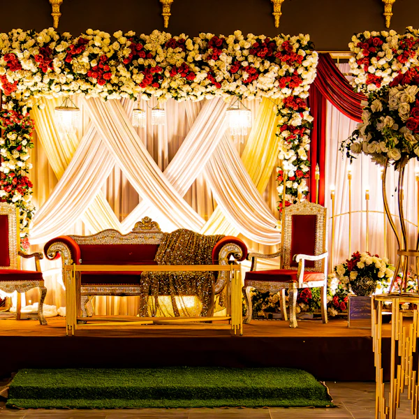 Royal Floral Wedding Stage