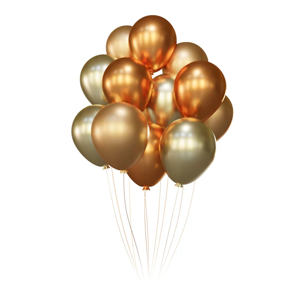 Gold Chrome Balloon Bunch