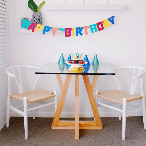 Colourful Banner Party Setup
