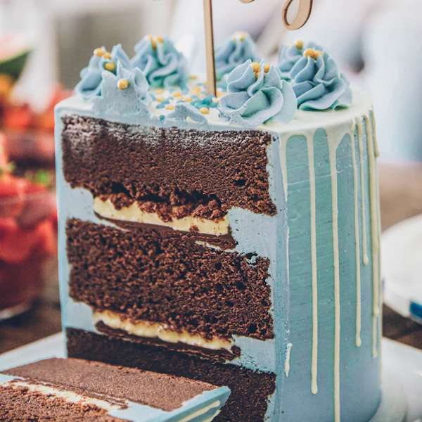 Pastel Cake Table Setup